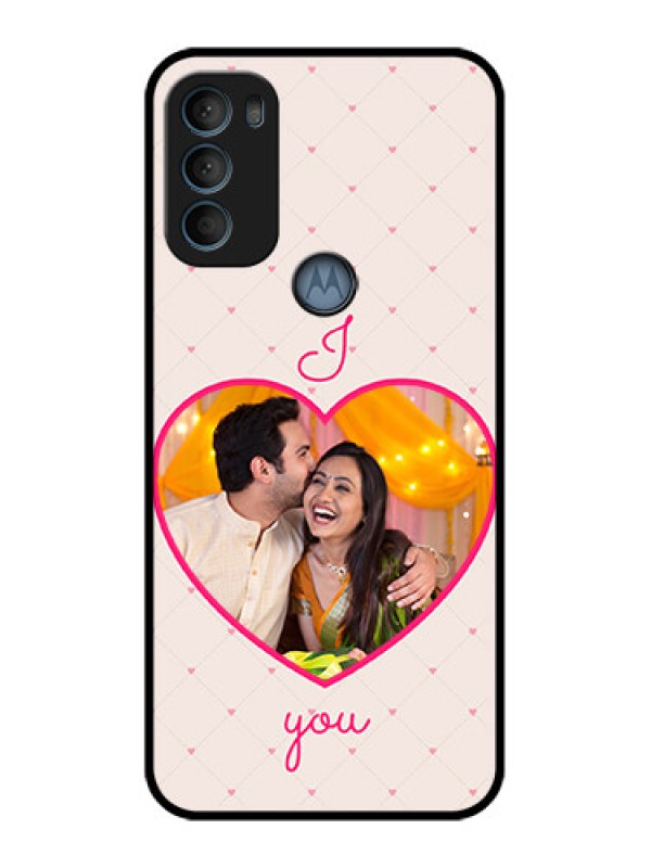 Custom Moto G71 5G Custom Metal Phone CaseHeart Shape Design