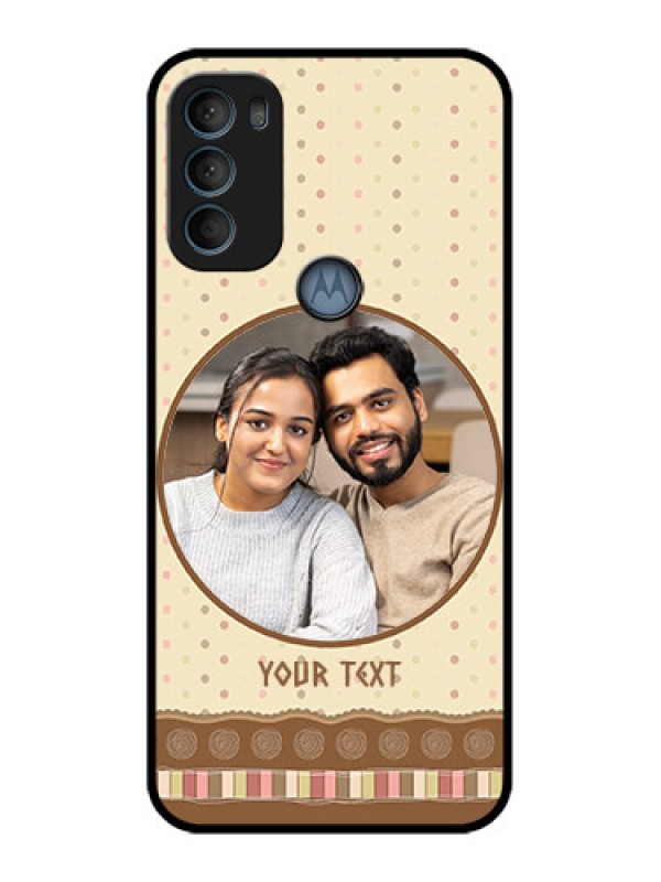 Custom Moto G71 5G Custom Metal Phone CaseBrown Dotted Mobile Case Design