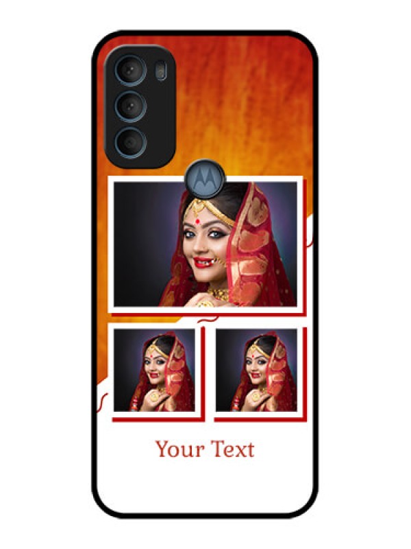 Custom Moto G71 5G Custom Metal Phone CaseWedding Memories Design