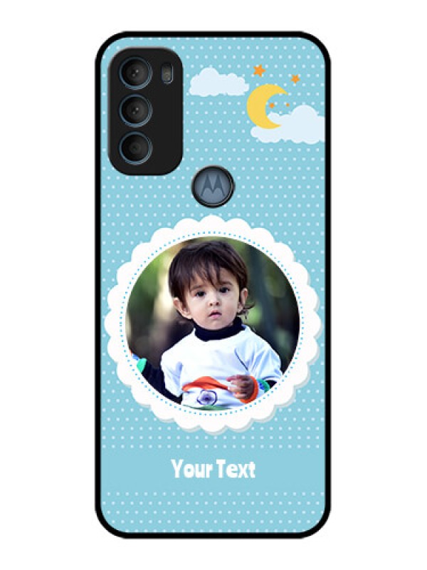 Custom Moto G71 5G Custom Metal Phone CaseViolet Pattern Design