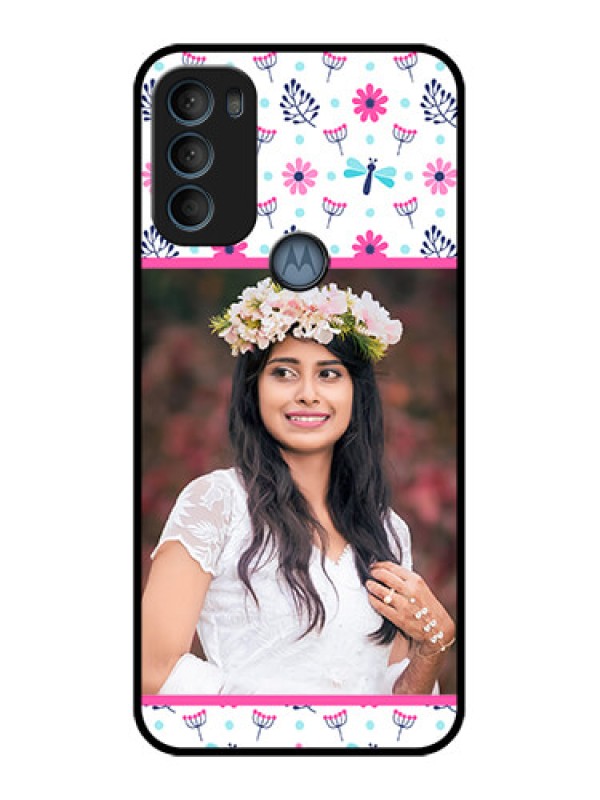 Custom Moto G71 5G Custom Metal Phone CaseColorful Flower Design