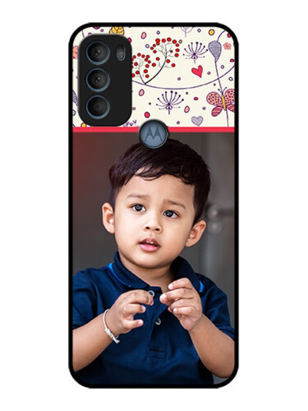 Custom Moto G71 5G Custom Metal Phone CasePremium Floral Design