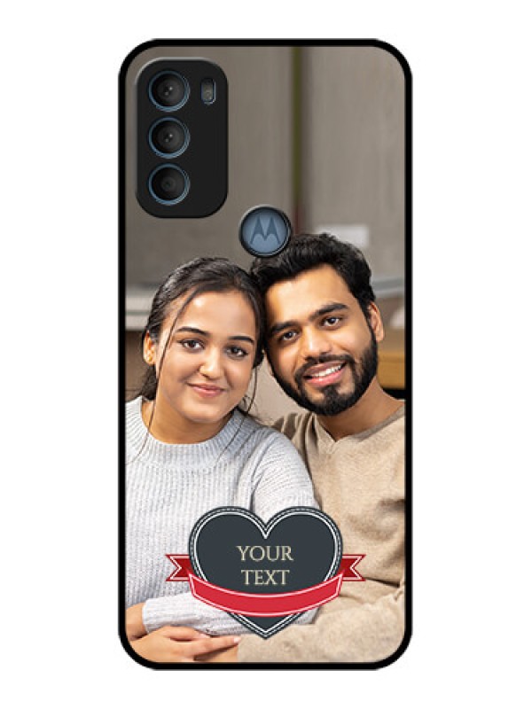 Custom Moto G71 5G Custom Metal Phone CaseJust Married Couple Design