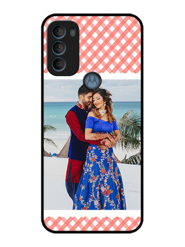 Custom Moto G71 5G Custom Metal Phone CasePink Pattern Design