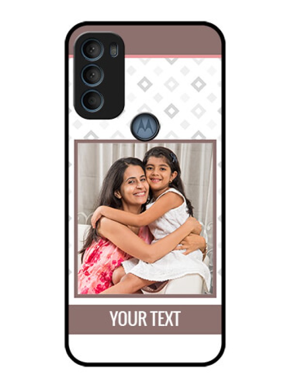 Custom Moto G71 5G Custom Metal Phone CaseSimple Diamond Design