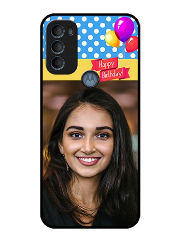 Custom Moto G71 5G Custom Metal Phone CaseHappy Birthday Design