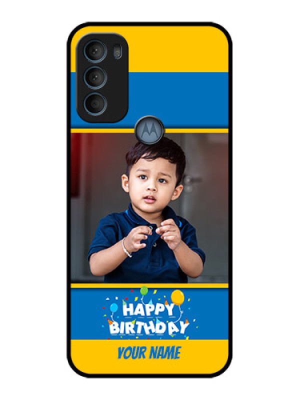 Custom Moto G71 5G Custom Metal Phone CaseBirthday Wishes Design