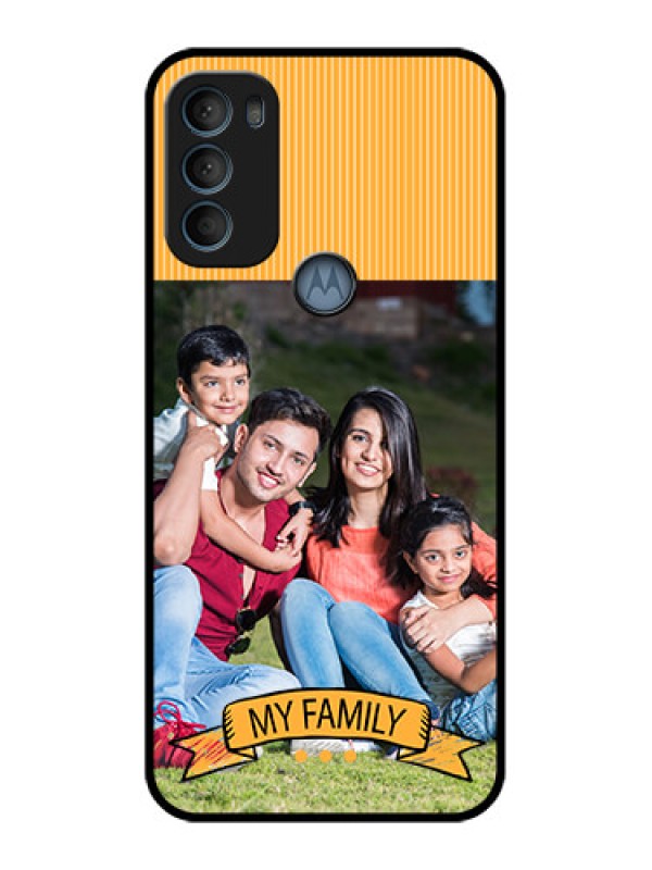 Custom Moto G71 5G Custom Metal Phone CaseMy Family Design