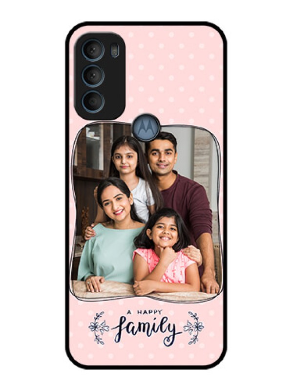 Custom Moto G71 5G Custom Metal Phone CaseFamily With Dots Design