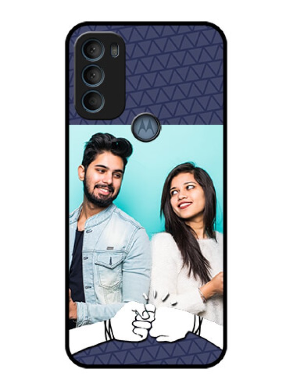 Custom Moto G71 5G Custom Metal Phone CaseWith Best Friends Design