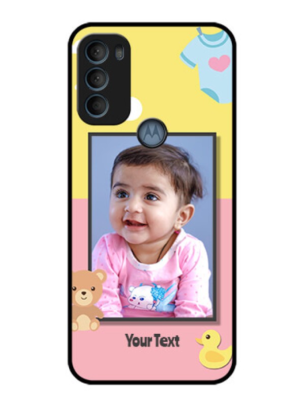 Custom Moto G71 5G Custom Metal Phone CaseKids 2 Color Design
