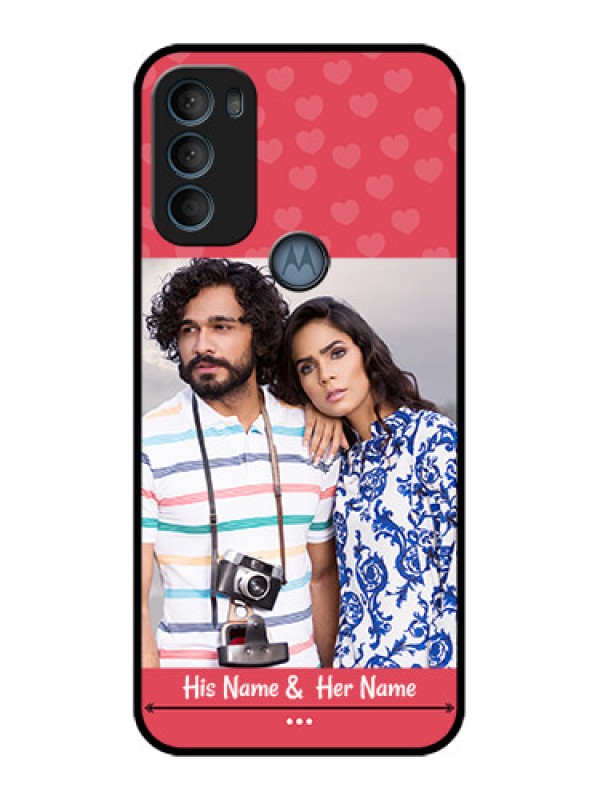 Custom Moto G71 5G Custom Metal Phone CaseSimple Love Design