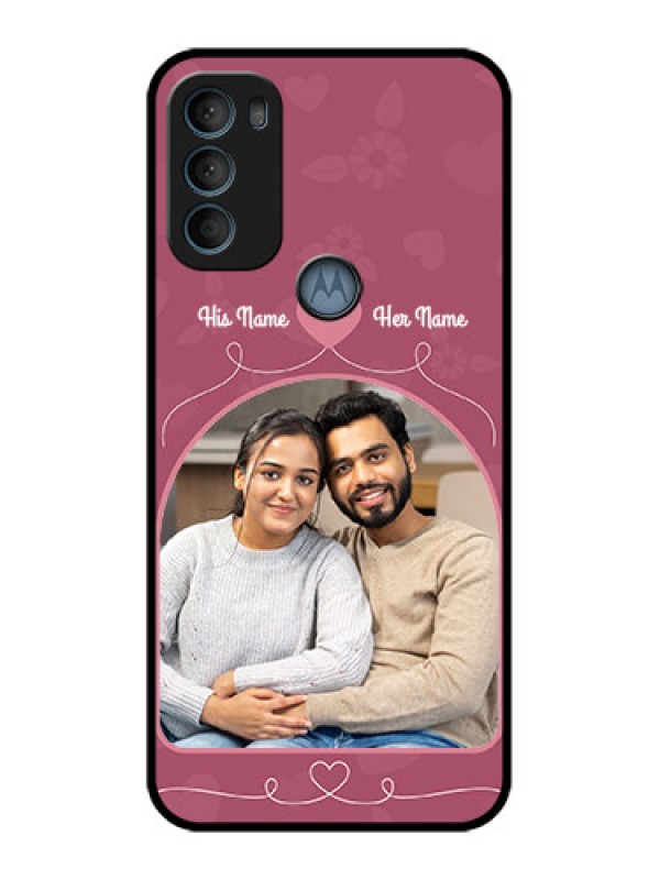 Custom Moto G71 5G Custom Metal Phone CaseLove Floral Design