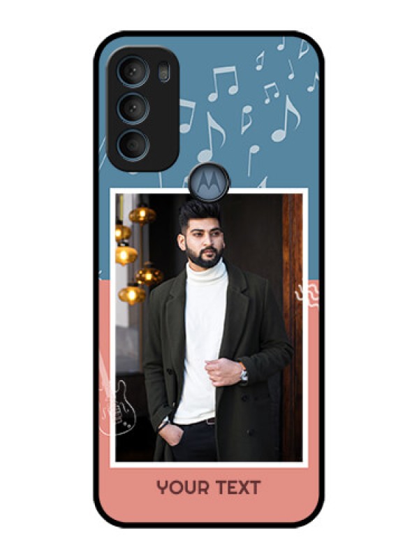 Custom Moto G71 5G Custom Metal Phone CaseWith Color Musical Note Design