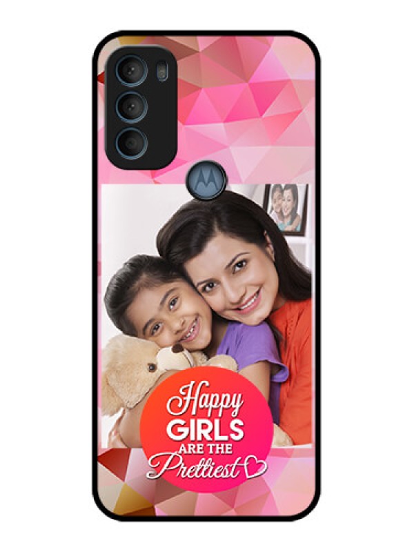 Custom Moto G71 5G Custom Metal Phone CaseAbstract Triangle Design