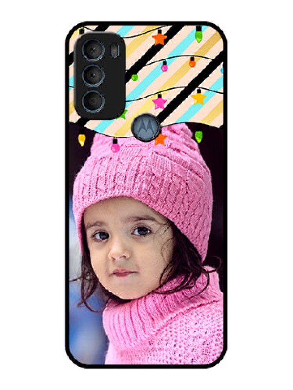 Custom Moto G71 5G Custom Metal Phone CaseLights Hanging Design