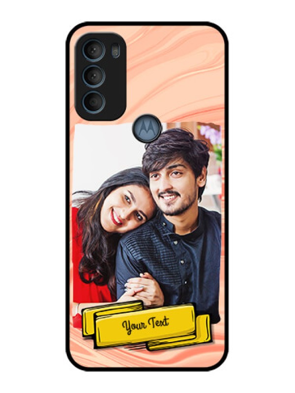 Custom Moto G71 5G Custom Metal Phone CaseMarble Texture Design