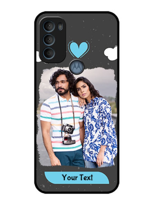 Custom Moto G71 5G Custom Metal Phone CaseSplashes With Love Doodles Design