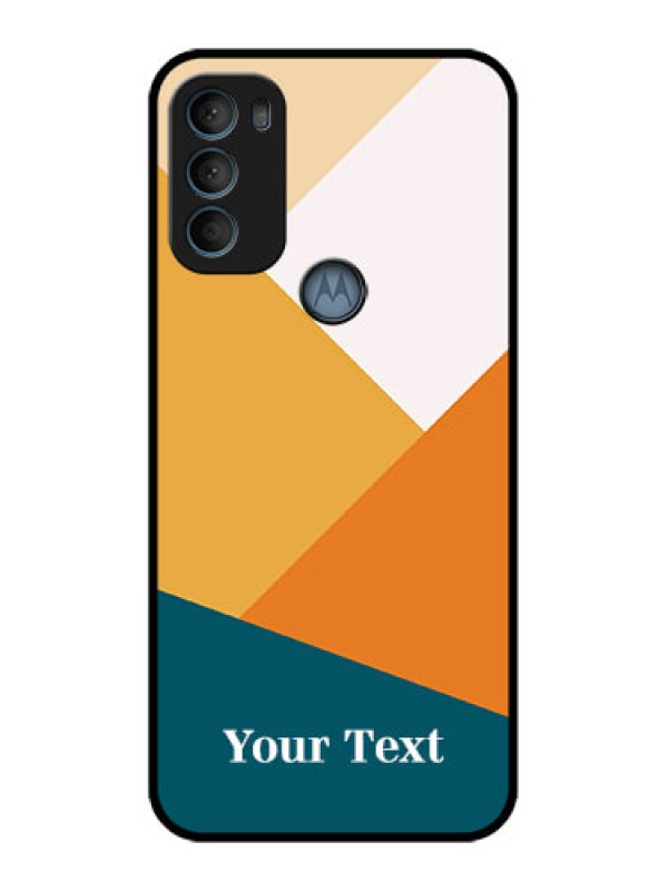 Custom Moto G71 5G Custom Metal Phone CaseStacked Multi - Colour Design
