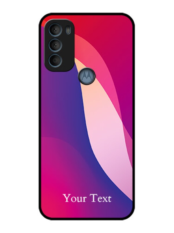 Custom Moto G71 5G Custom Metal Phone CaseDigital Abstract Overlap Design