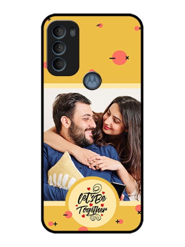 Custom Moto G71 5G Custom Metal Phone CaseLets Be Together Design