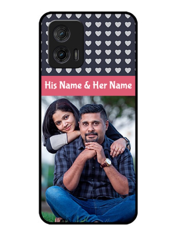 Custom Moto G73 5G Custom Metal Phone CaseLove Symbols Design