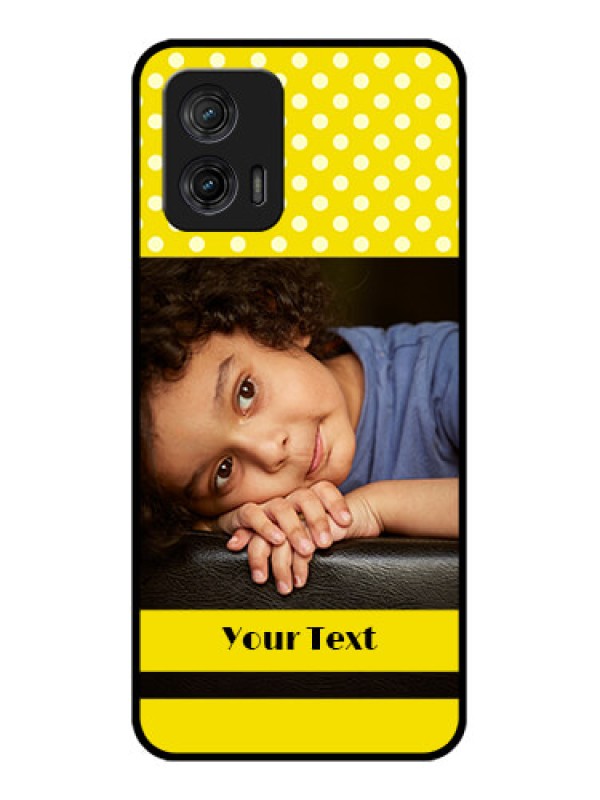 Custom Moto G73 5G Custom Metal Phone CaseBright Yellow Case Design