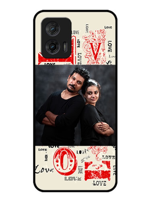 Custom Moto G73 5G Custom Metal Phone CaseTrendy Love Design Case