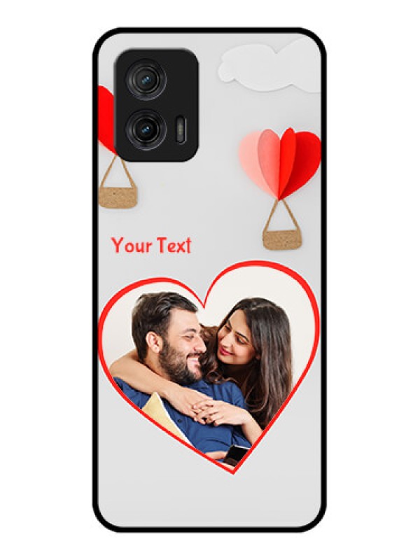 Custom Moto G73 5G Custom Metal Phone CaseParachute Love Design