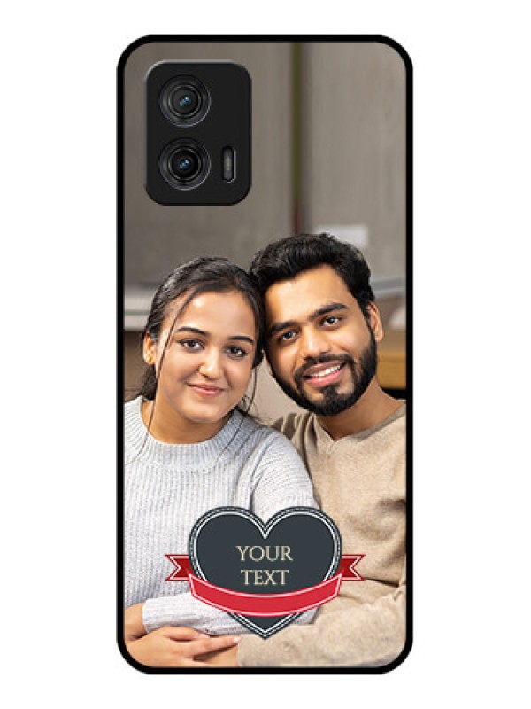 Custom Moto G73 5G Custom Metal Phone CaseJust Married Couple Design