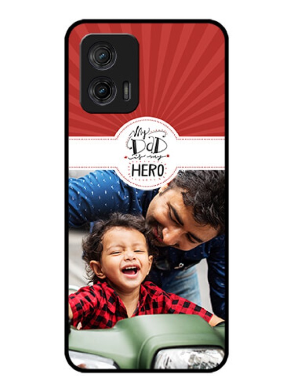Custom Moto G73 5G Custom Metal Phone CaseMy Dad Hero Design