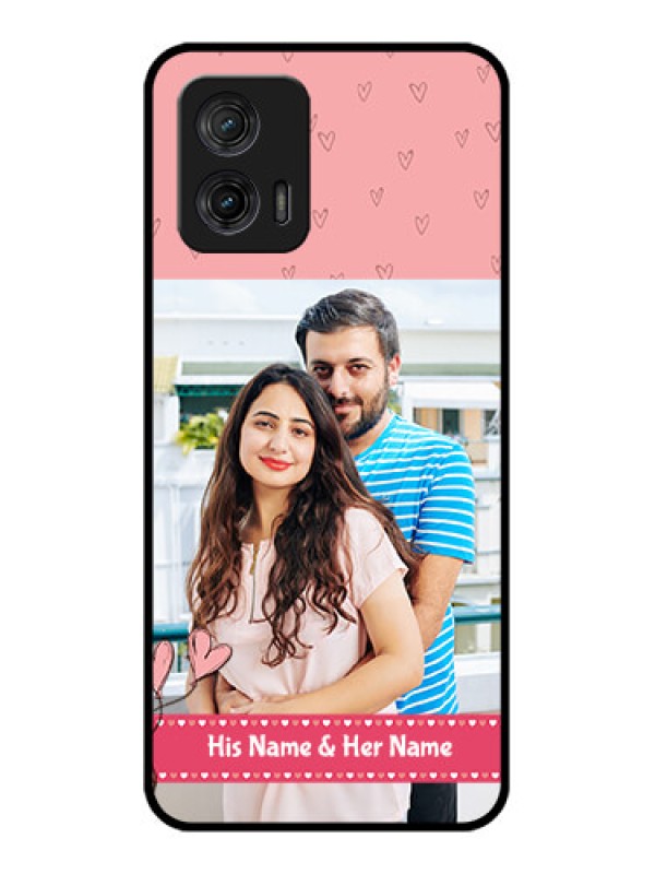 Custom Moto G73 5G Custom Metal Phone CaseLove Design Peach Color