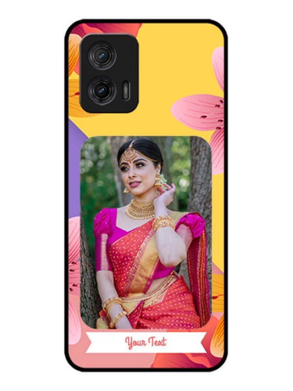 Custom Moto G73 5G Custom Metal Phone Case3 Image With Vintage Floral Design