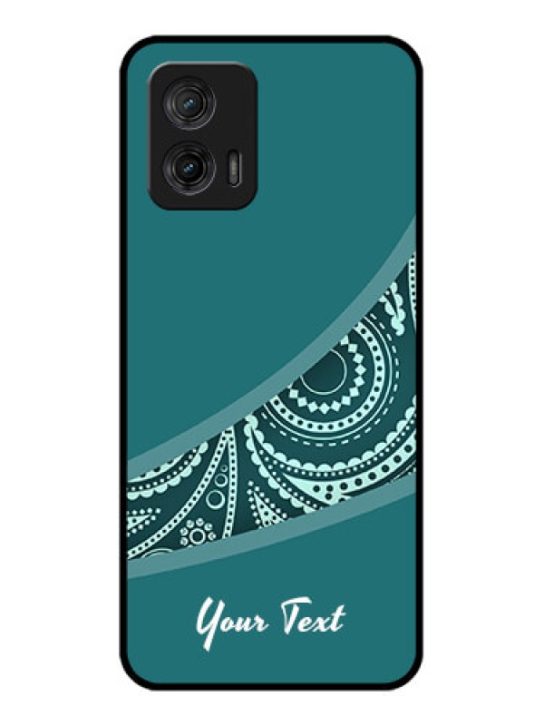 Custom Moto G73 5G Custom Metal Phone CaseSemi Visible Floral Design
