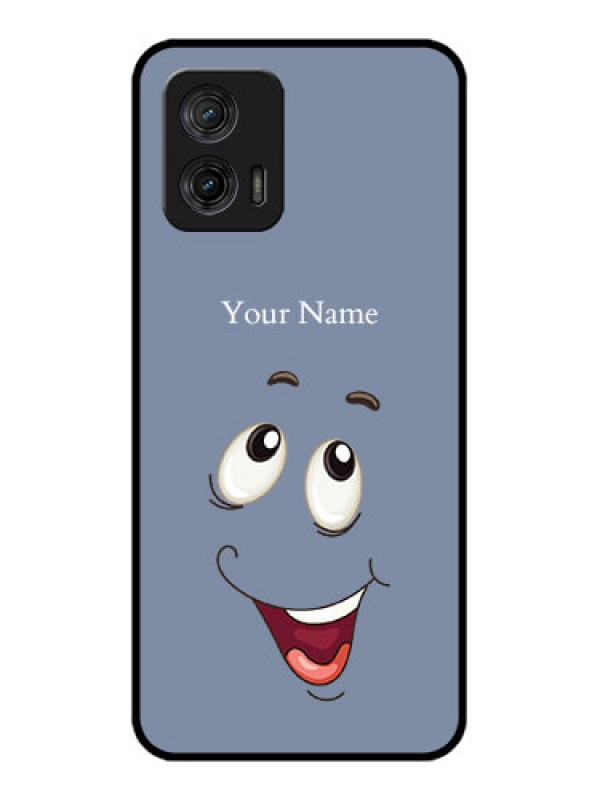 Custom Moto G73 5G Custom Metal Phone CaseLaughing Cartoon Face Design