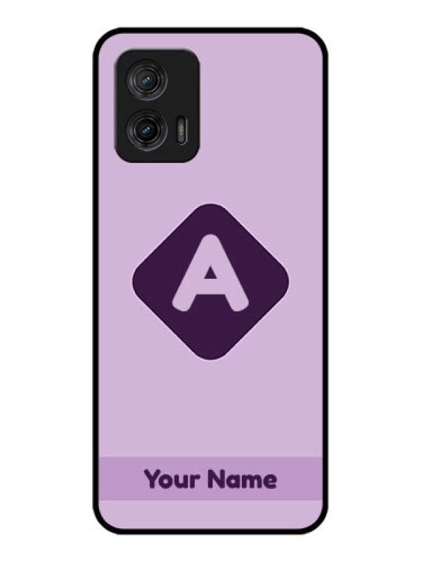 Custom Moto G73 5G Custom Metal Phone CaseCustom Letter In Curved Badge Design