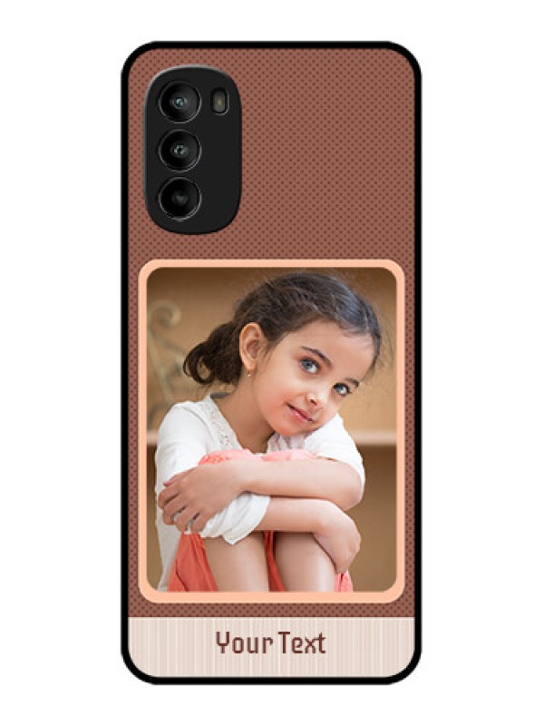 Custom Moto G82 Custom Metal Phone CaseSimple Pic Upload Design