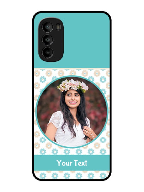 Custom Moto G82 Custom Metal Phone CaseBeautiful Flowers Design