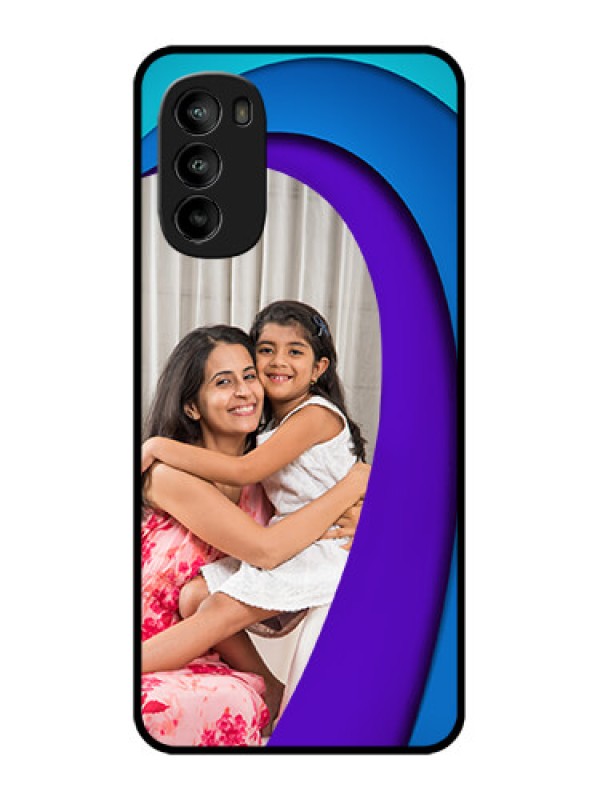 Custom Moto G82 Custom Metal Phone CaseSimple Pattern Design