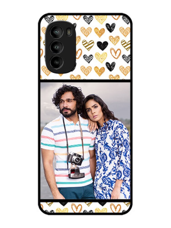 Custom Moto G82 Custom Metal Phone CaseLove Symbol Design