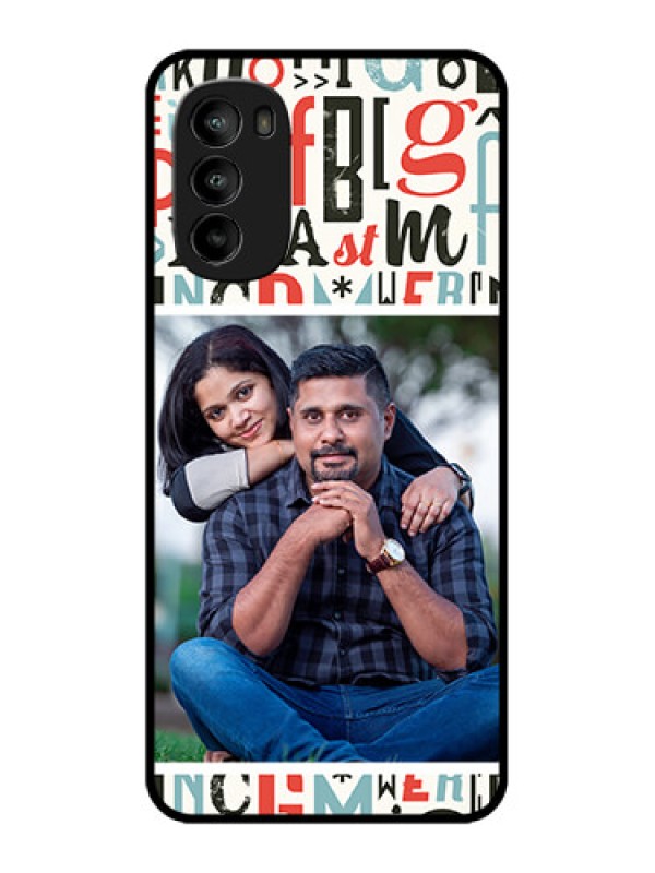 Custom Moto G82 Custom Metal Phone CaseAlphabet Design