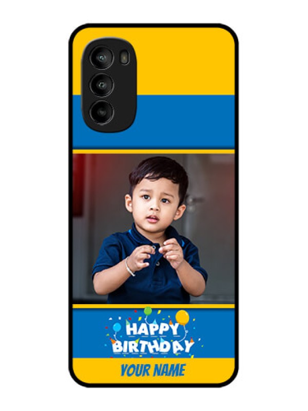 Custom Moto G82 Custom Metal Phone CaseBirthday Wishes Design