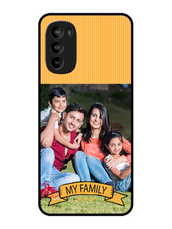 Custom Moto G82 Custom Metal Phone CaseMy Family Design