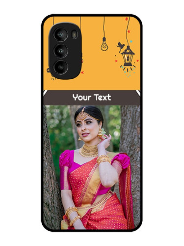 Custom Moto G82 Custom Metal Phone CaseWith Family Picture And Icons