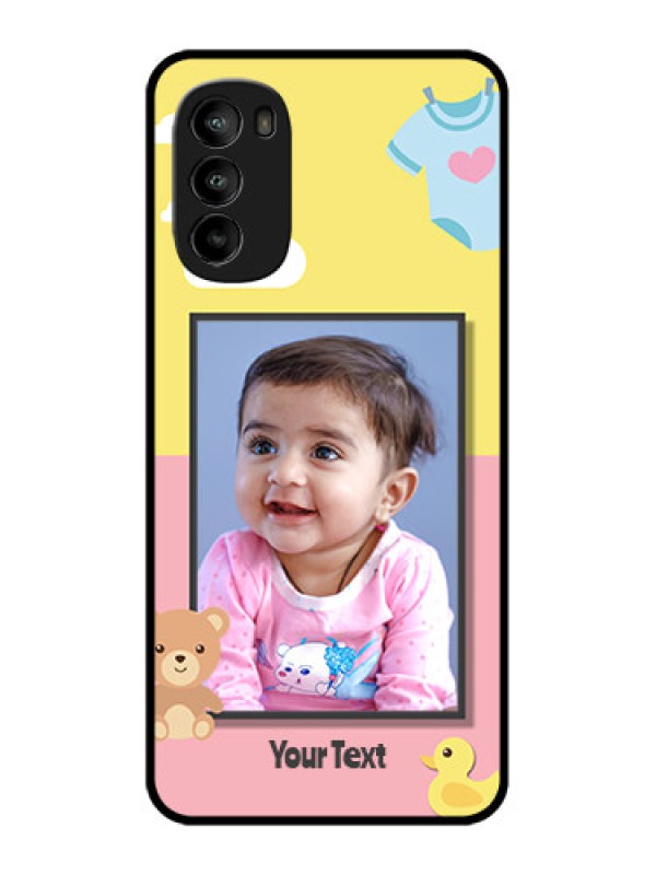 Custom Moto G82 Custom Metal Phone CaseKids 2 Color Design