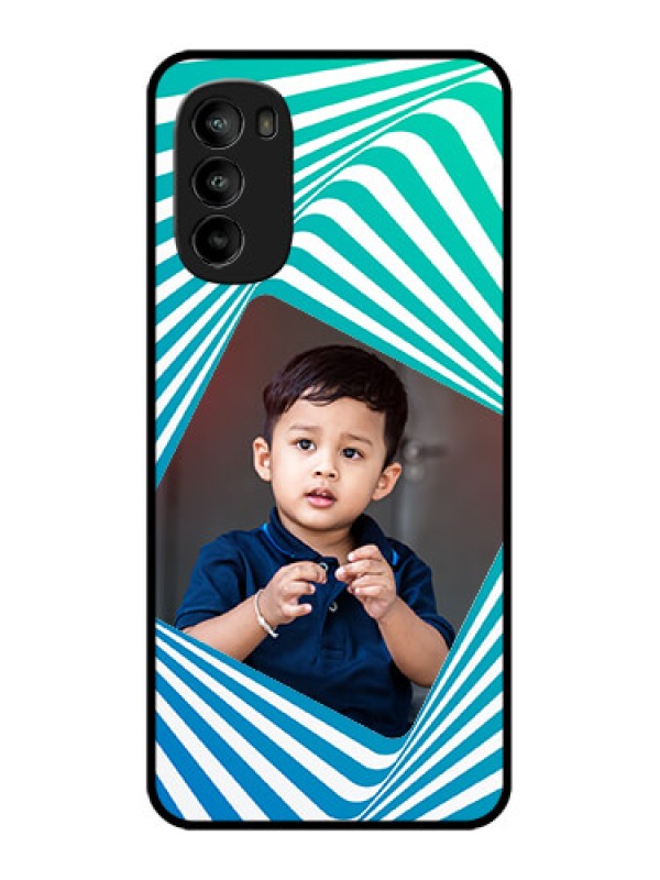 Custom Moto G82 Custom Metal Phone CaseAbstract Spiral Design