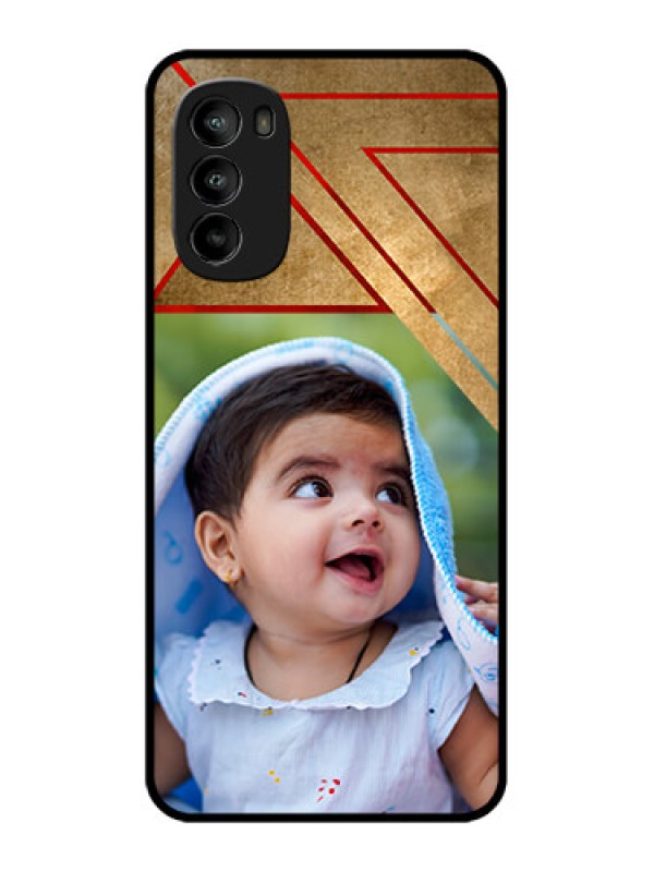 Custom Moto G82 Custom Metal Phone CaseGradient Abstract Texture Design