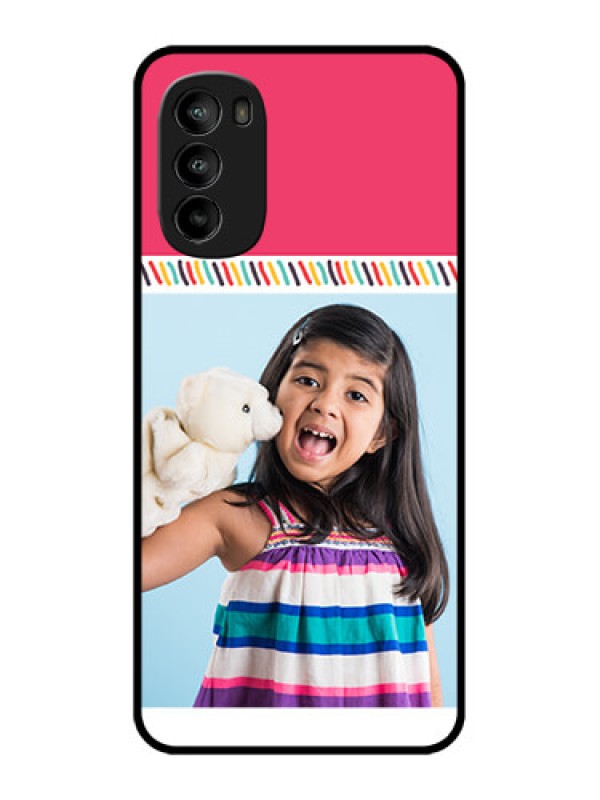 Custom Moto G82 Custom Metal Phone CaseLine Art Design