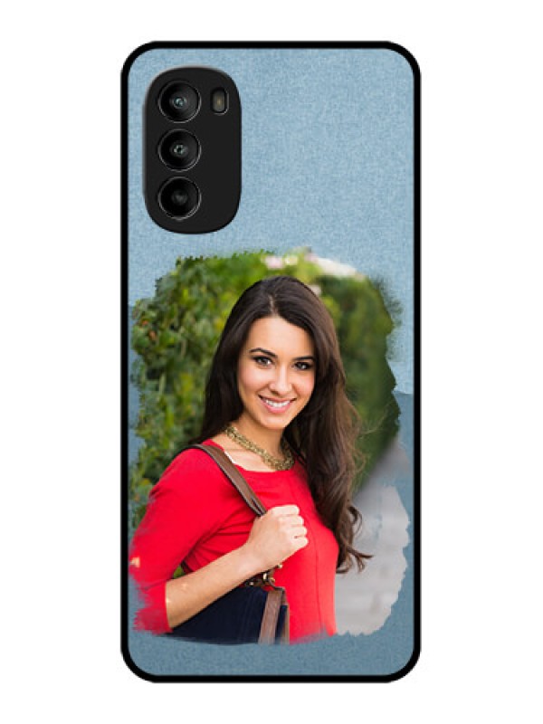 Custom Moto G82 Custom Metal Phone CaseGrunge Line Art Design