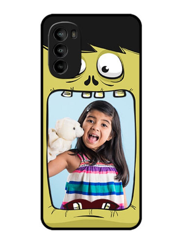 Custom Moto G82 Custom Metal Phone CaseCartoon Monster Back Case Design